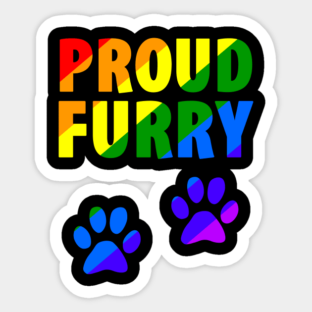 Furry Pride Proud Month Rainbow Paw Print Cute Sticker by Mellowdellow